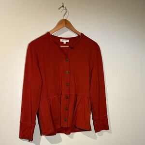 Grace & Lace Women's Red Button-Down Shirt
